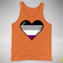 Asexual Pride 8-Bit Pixel Heart Premium Tank Top - Orange